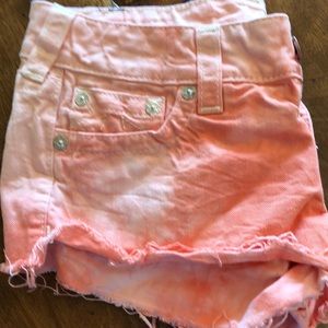 True Religion shortie cut offs size 28